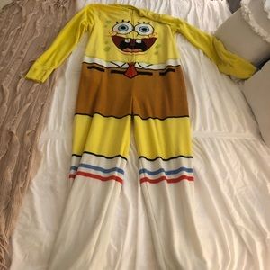 Spongebob footed onesie